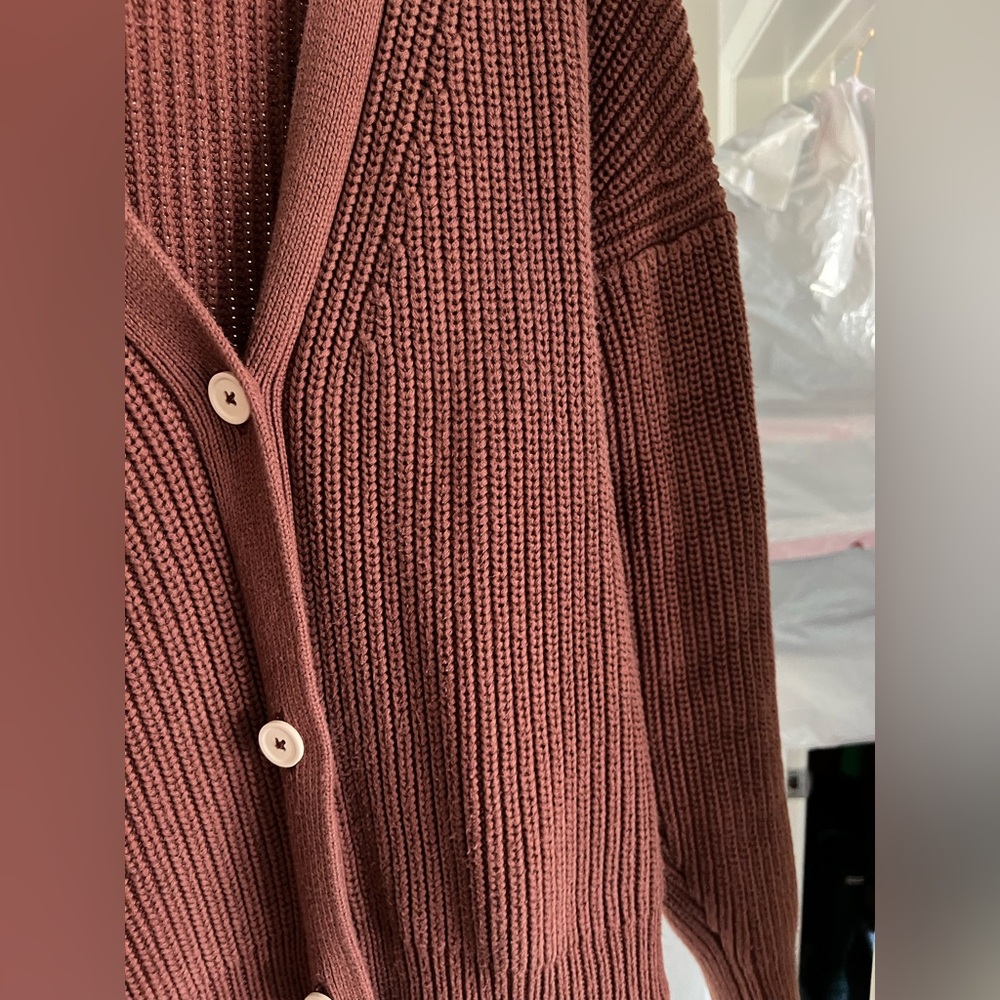 Tradlands Cardigan Sweater in Plum - Picture 5 of 10